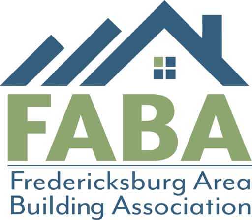 The image showcases the logo for the "Fredericksburg Area Builders Association." The design features a blue and green color scheme with a stylized house graphic, emphasizing the organization's focus on the building industry. The logo reflects community, construction, and professionalism.
